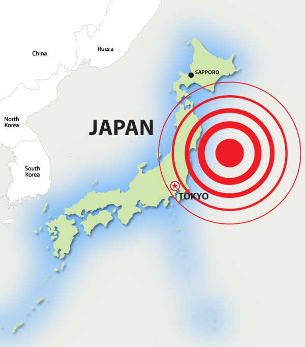recent earthquakes in japan 2011. Map Of Recent Earthquakes 2011